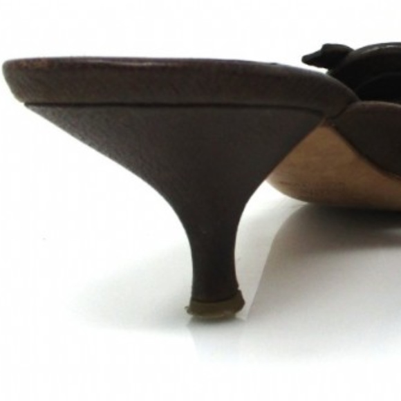 Brown Prada Kitten Heel Thong Sandals - Picture 12 of 13